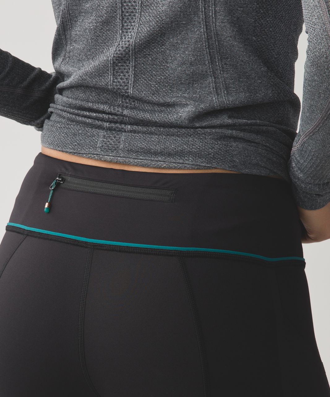 Lululemon Pace Rival Crop *Lights Out - Black / Forage Teal