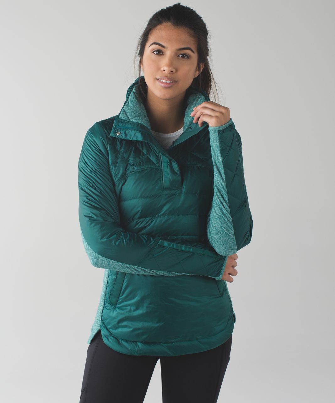 Lululemon Down For A Run Pullover - Forage Teal