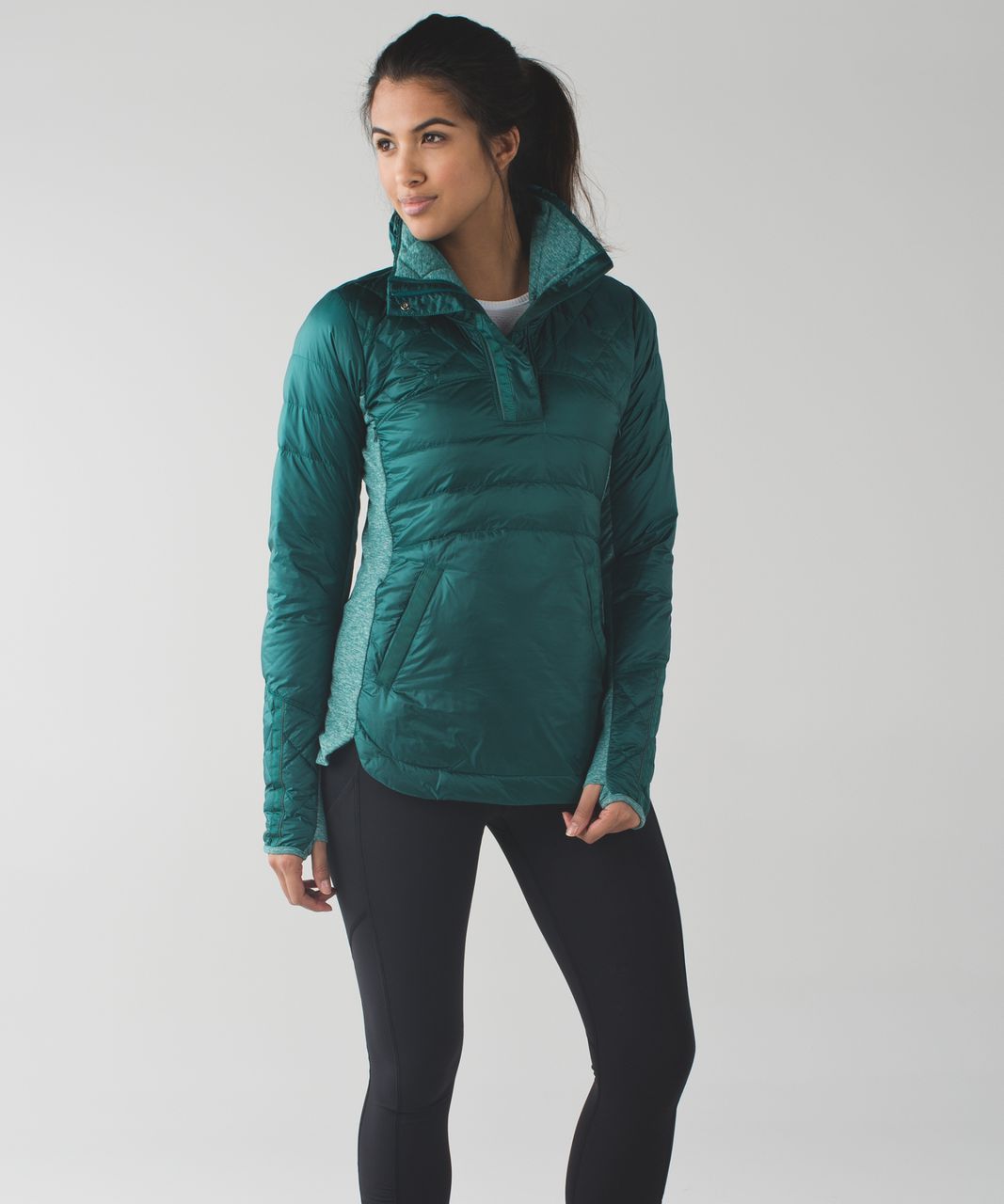 Lululemon Down For A Run Pullover - Forage Teal