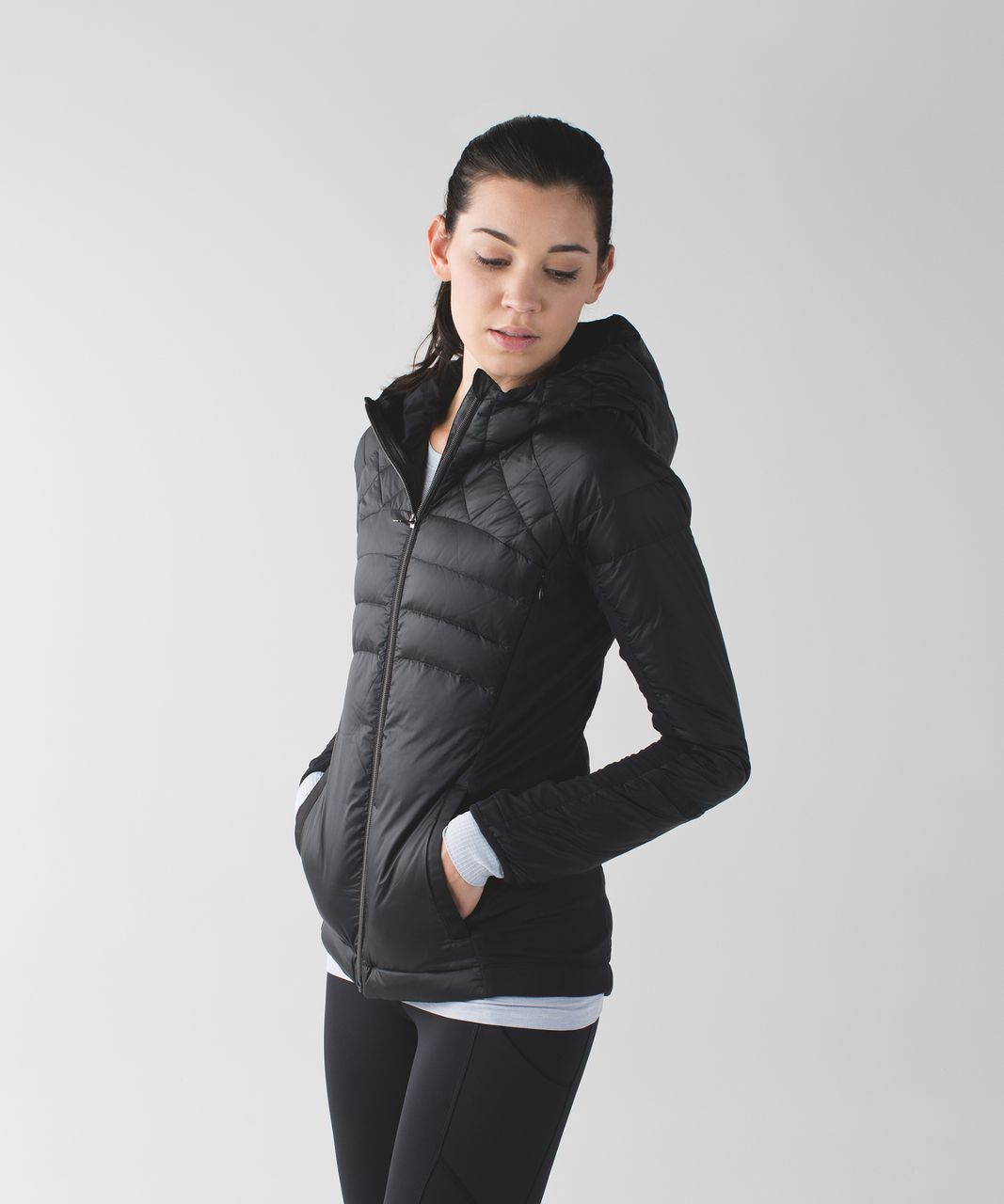 Lululemon DOWN FOR IT ALL JACKET Black sz 10 NWT Runs Small