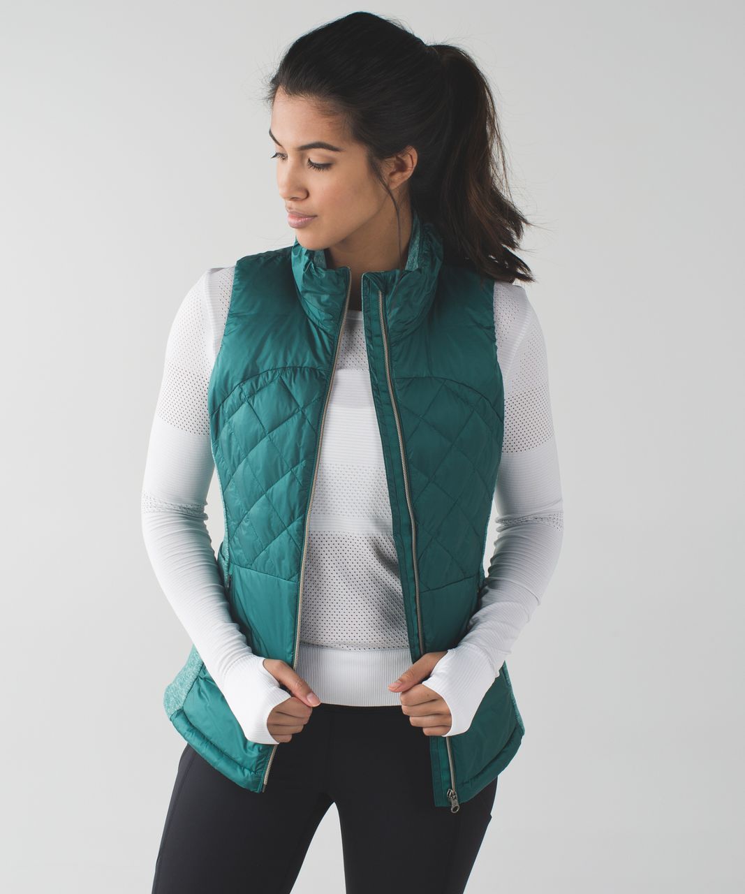 Lululemon Down For It Vest - Everglade Green - lulu fanatics