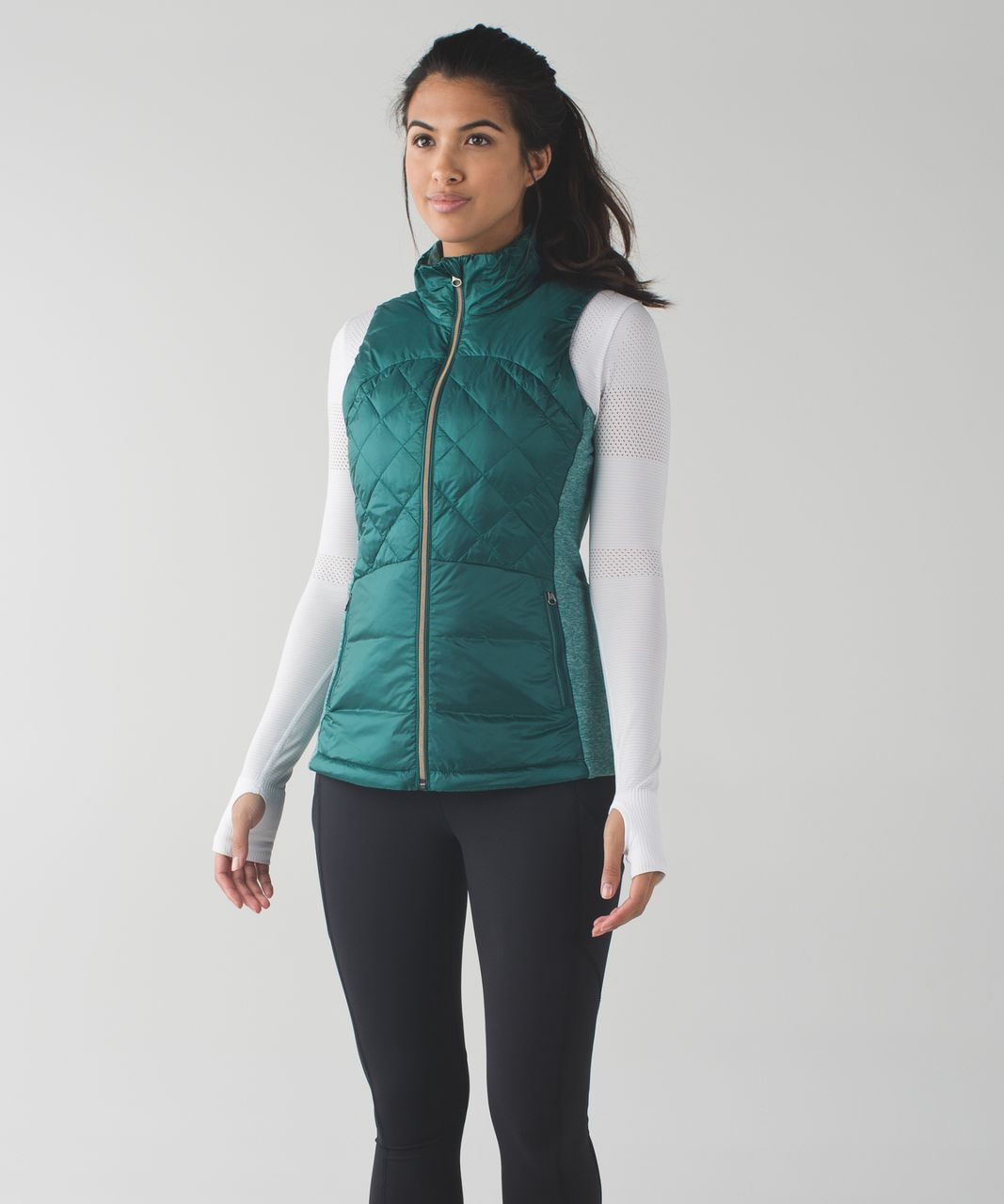 Lululemon Down For A Run Vest - Forage Teal