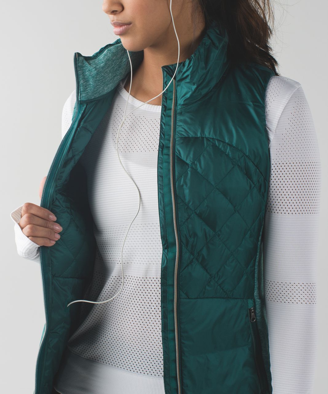 Lululemon Down For A Run Vest - Forage Teal