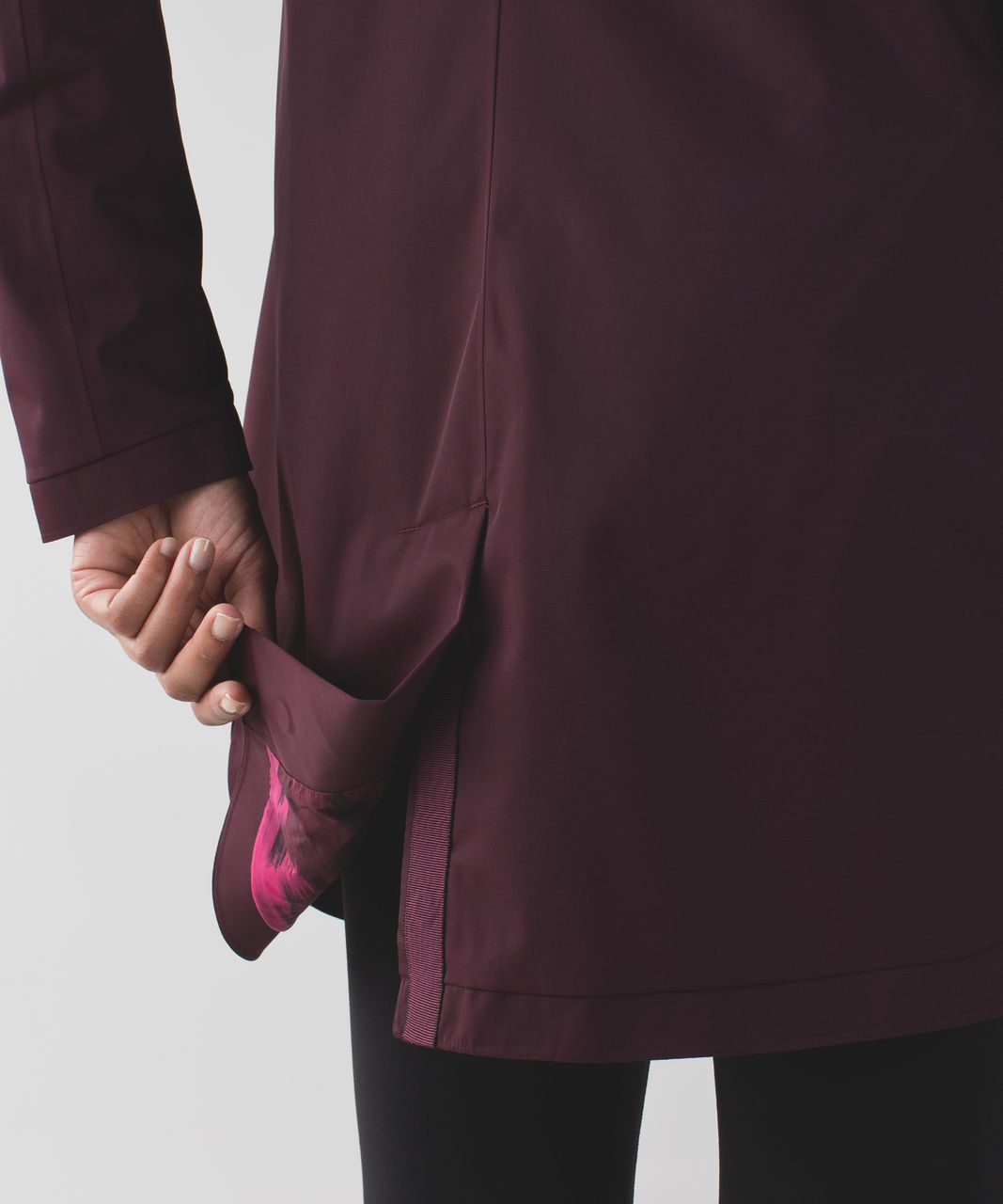 Lululemon Definitely Raining Jacket - Bordeaux Drama - lulu fanatics