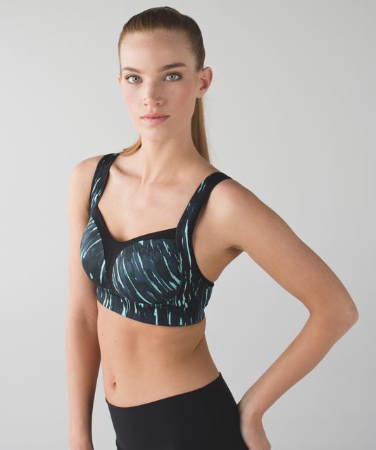 Lululemon Ta Ta Tamer III - Bubbles Pipe Dream Blue Black / Black