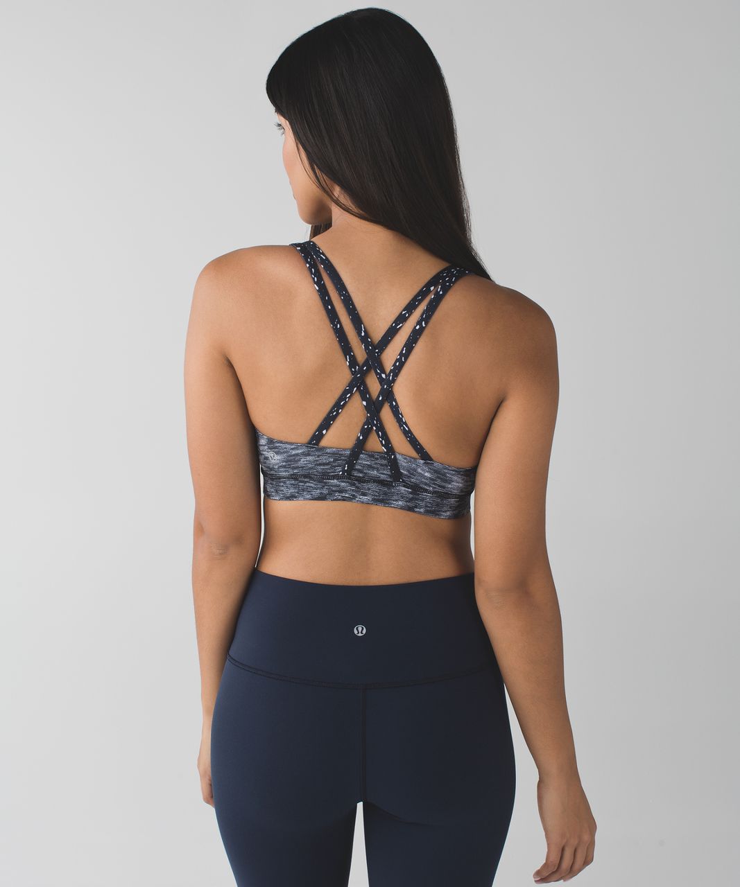 Lululemon Energy Bra - Dramatic Static White Black / Butterfly Texture Black White / Black