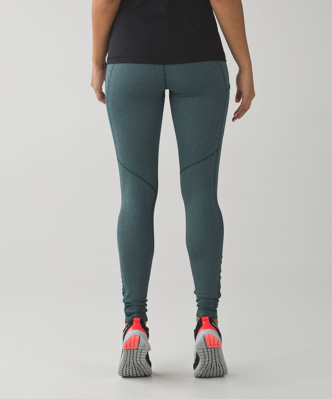 Lululemon Speed Tight IV - Giant Herringbone Black Heathered Forage Teal