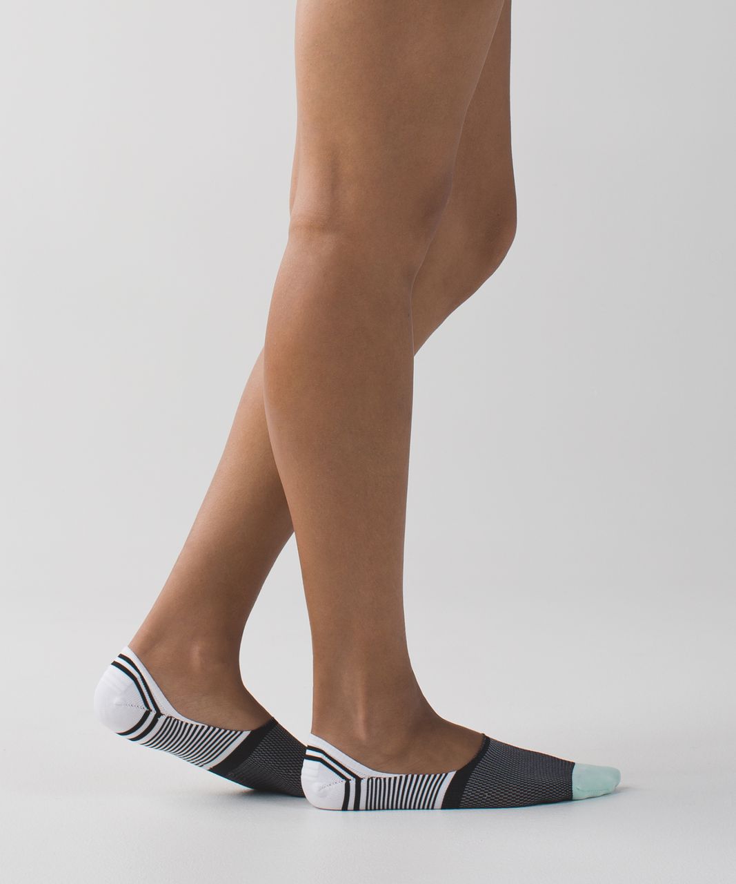 Lululemon Secret Sock - Black / White / Sea Mist