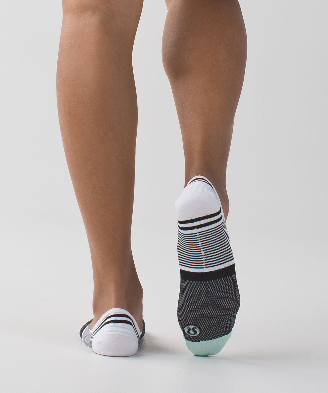 Lululemon Secret Sock - Black / White / Sea Mist