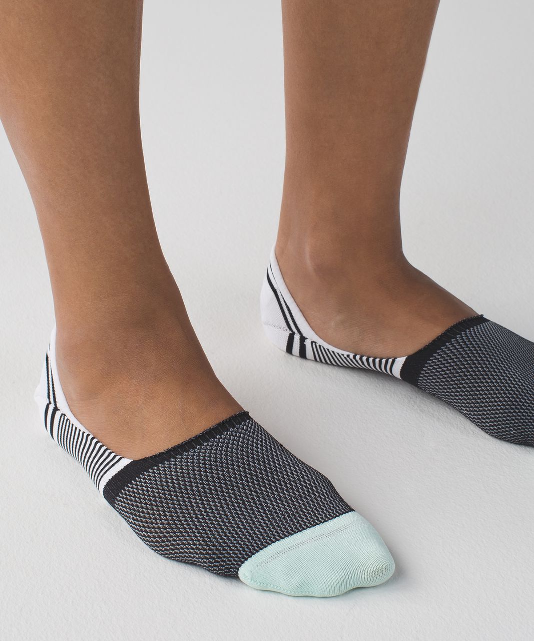 Lululemon Secret Sock - Black / White / Sea Mist