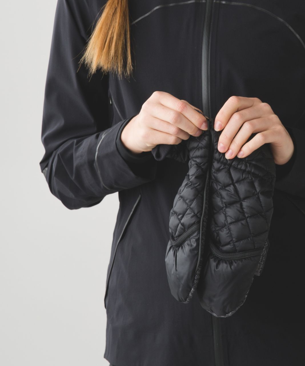 Lululemon Down For A Run Mittens - Black - lulu fanatics