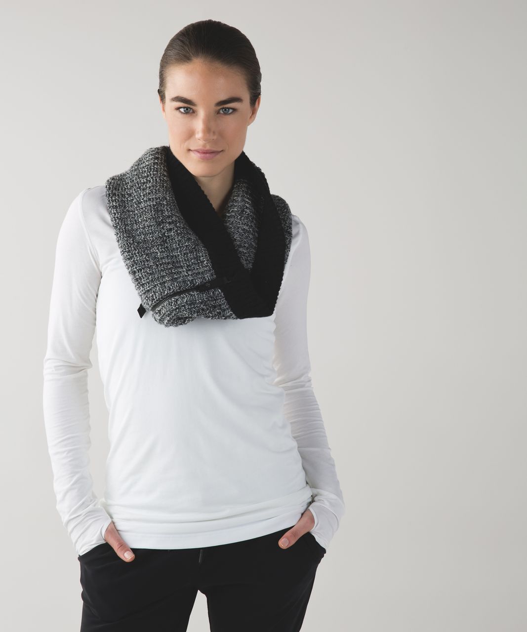 Lululemon Falling Freely Neck Warmer - Black / Slate / White