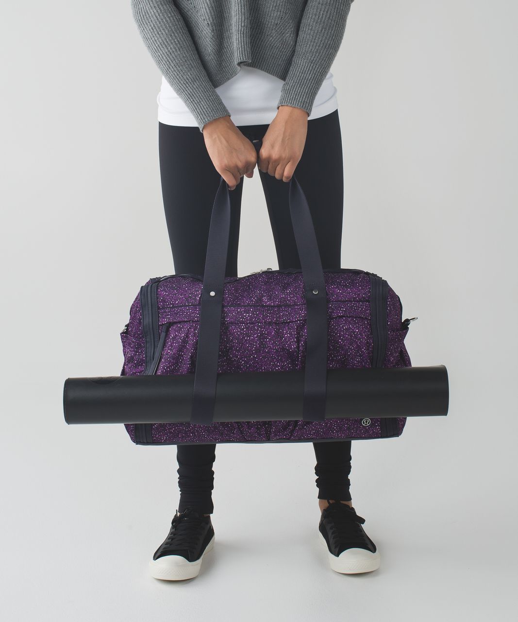 Lululemon Urban Warrior Duffel - Flashback Static Powdered Rose Tender Violet / Black Grape