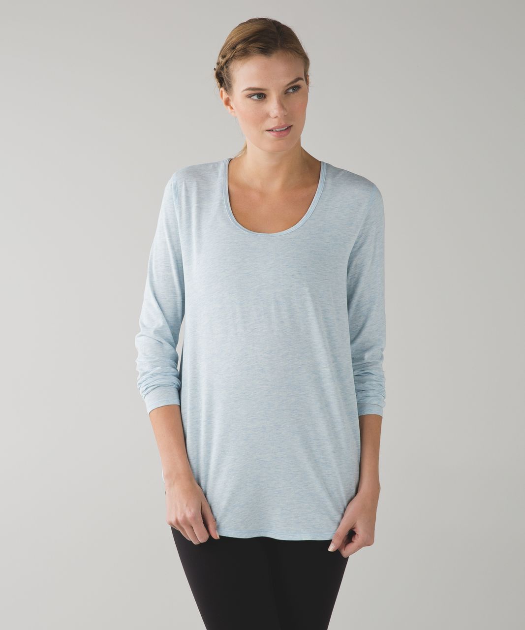 Lululemon Yogini 5 Year Long Sleeve Tee - Heathered Caspian Blue