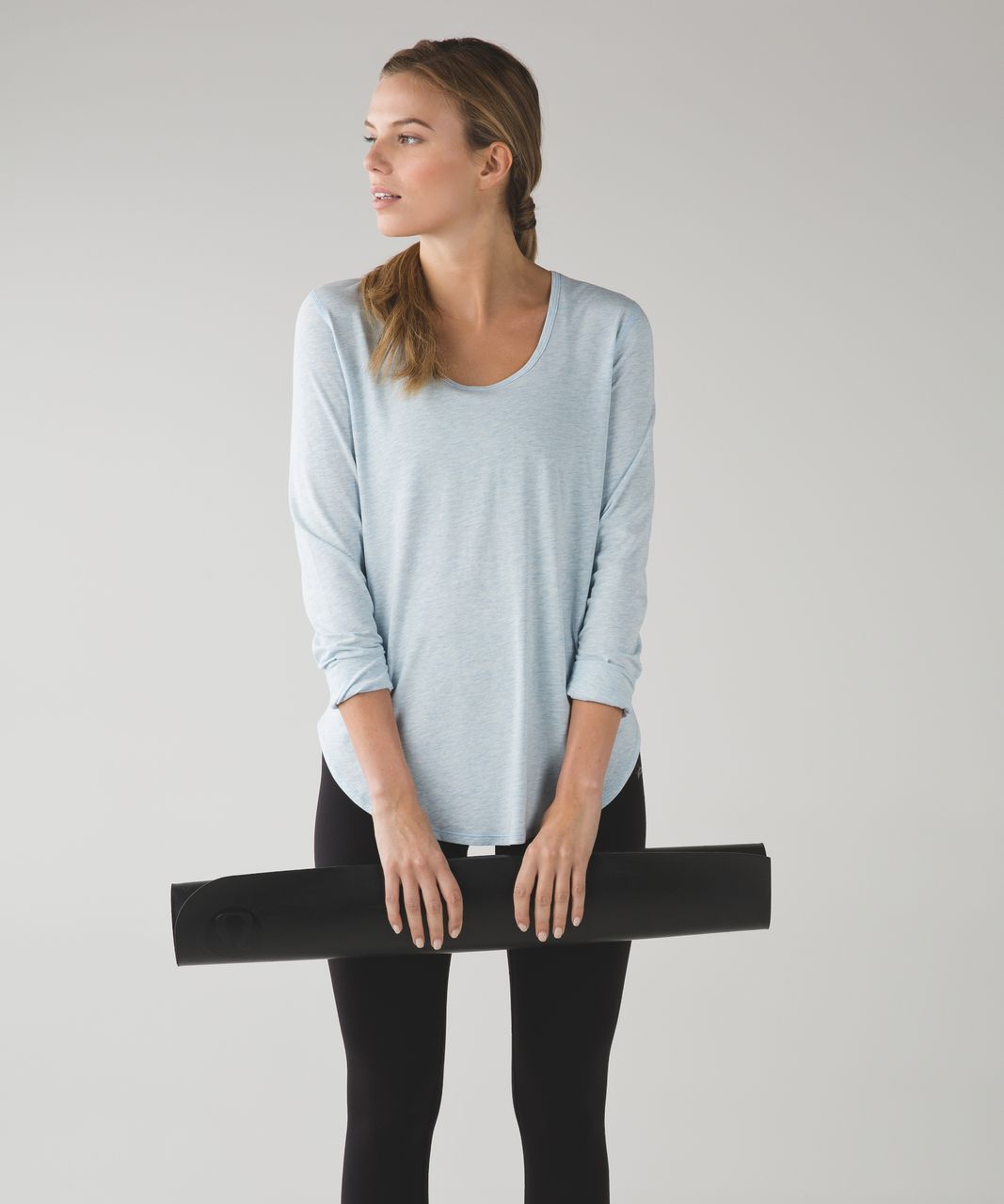 Lululemon Yogini 5 Year Long Sleeve Tee - Heathered Caspian Blue