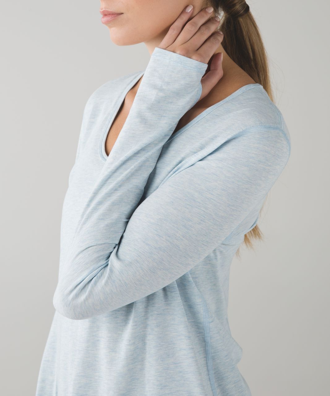 Lululemon Yogini 5 Year Long Sleeve Tee - Heathered Caspian Blue