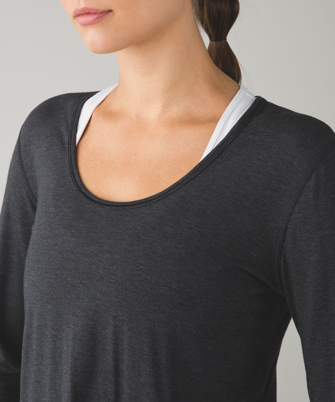 Lululemon Yogini 5 Year Long Sleeve Tee - Heathered Black