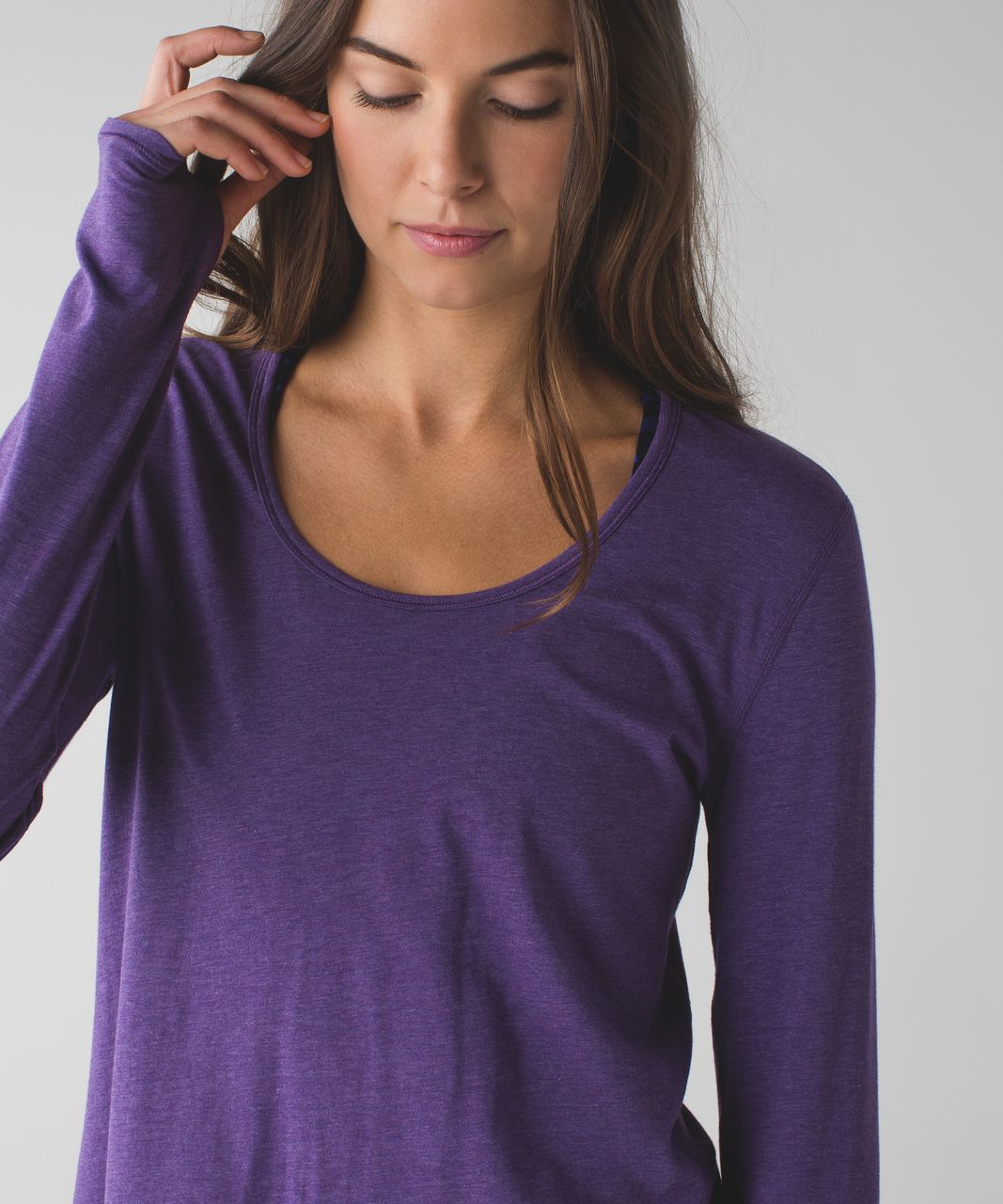 Lululemon Yogini 5 Year Long Sleeve Tee - Heathered Bold Violet