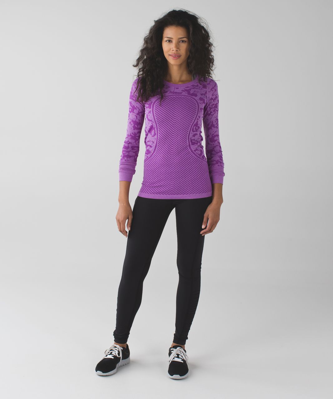 Lululemon Swiftly Tech Long Sleeve Crew - Heathered Tender Violet - lulu  fanatics