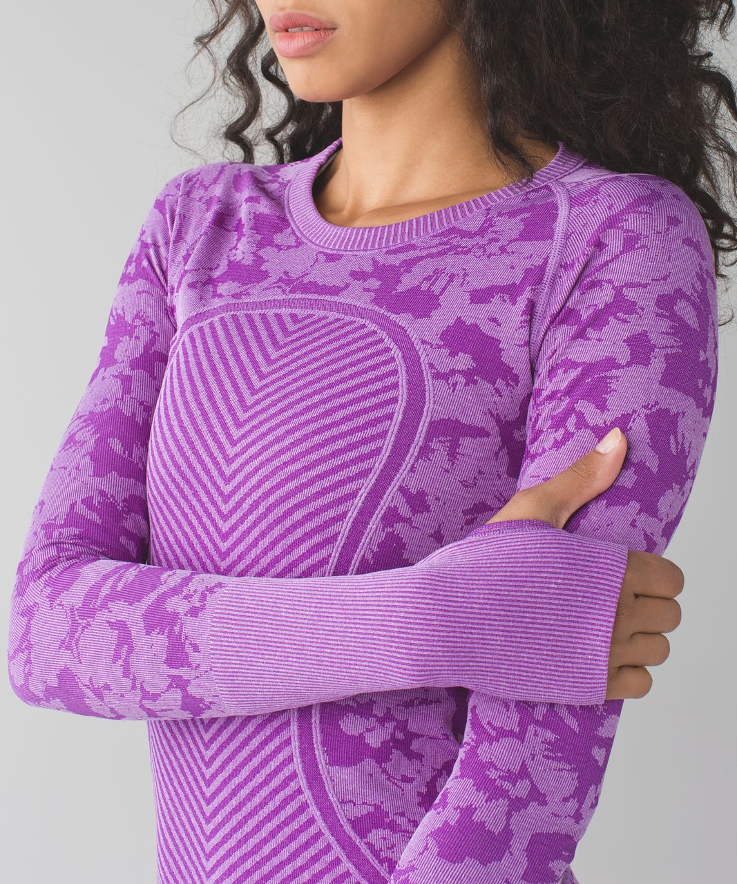 Lululemon Swiftly Tech Long Sleeve Crew - Heathered Tender Violet