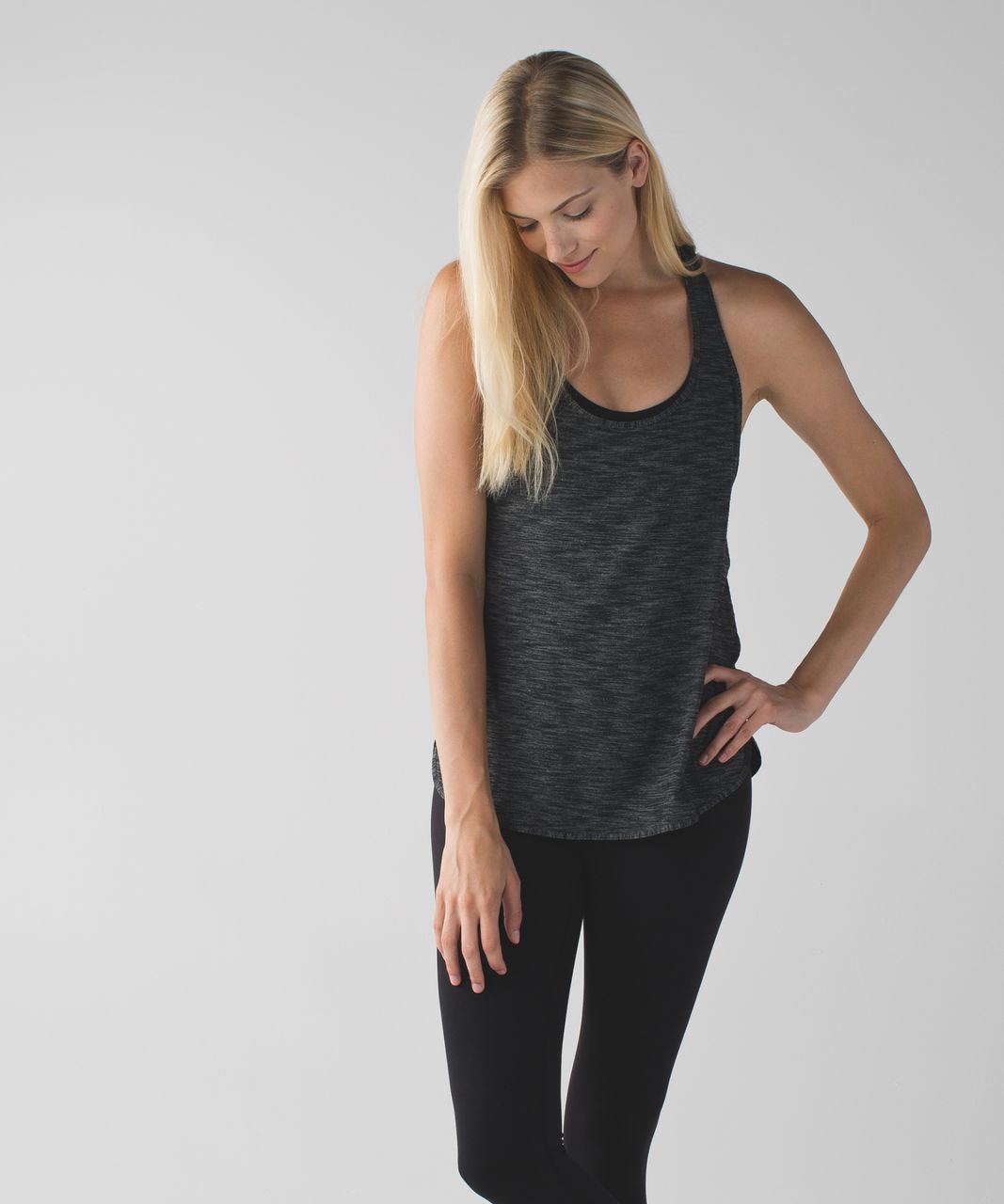 Lululemon Intrinsic Tank - Heathered Black / Black - lulu fanatics