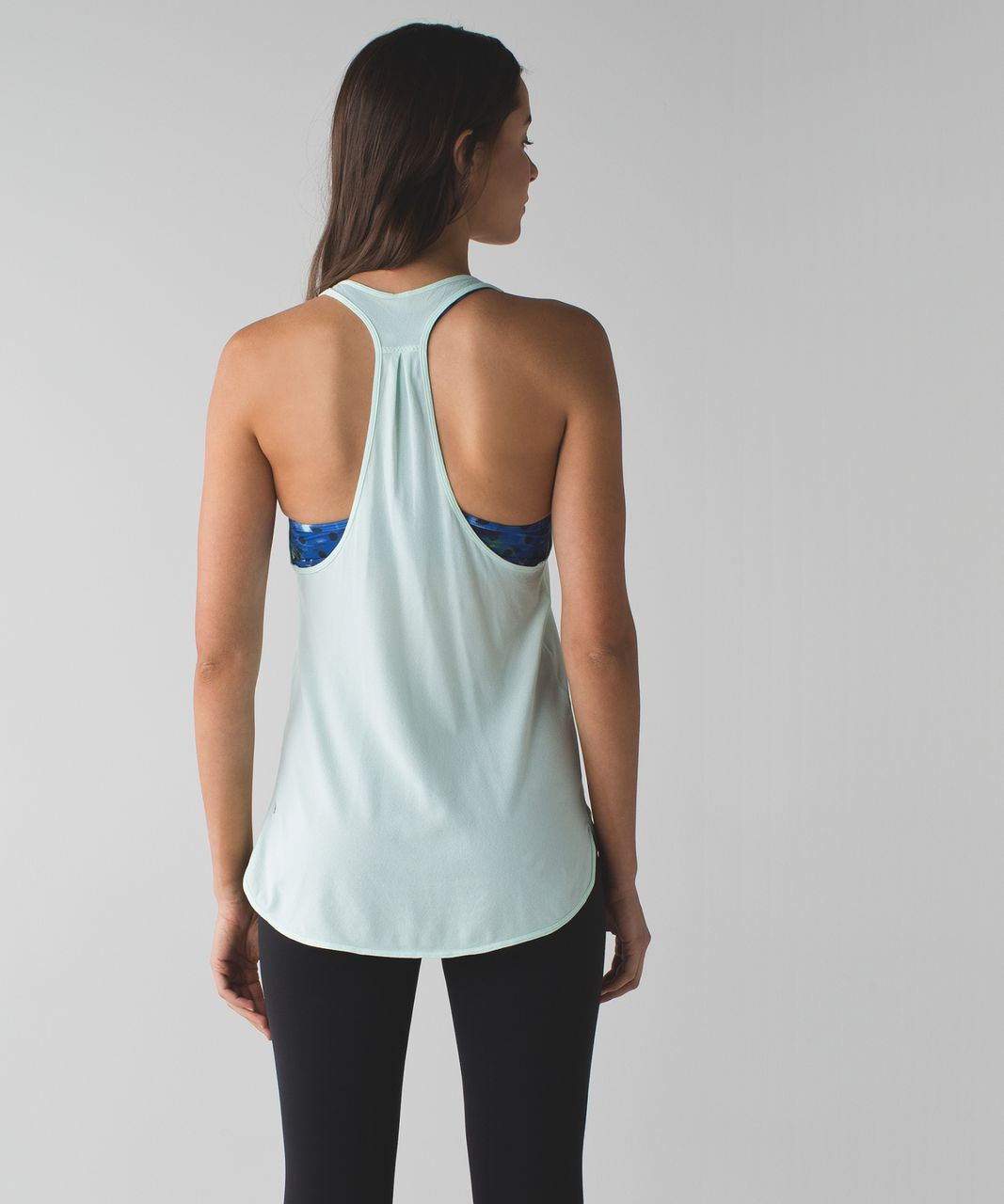 Lululemon Intrinsic Tank - Sea Mist / Windy Blooms Saphire Blue Multi