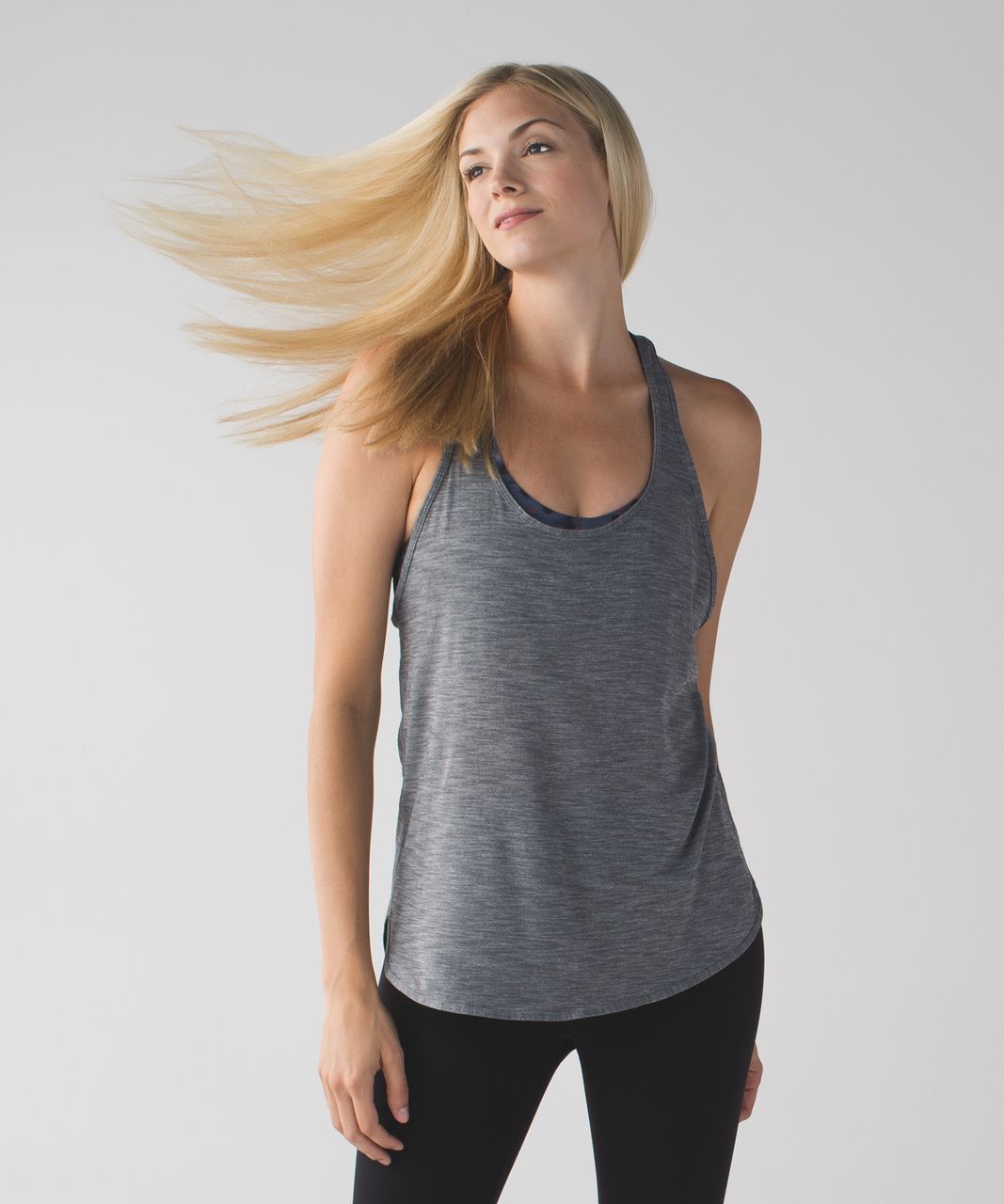 Lululemon Intrinsic Tank - Heathered Slate / Windy Blooms Regal