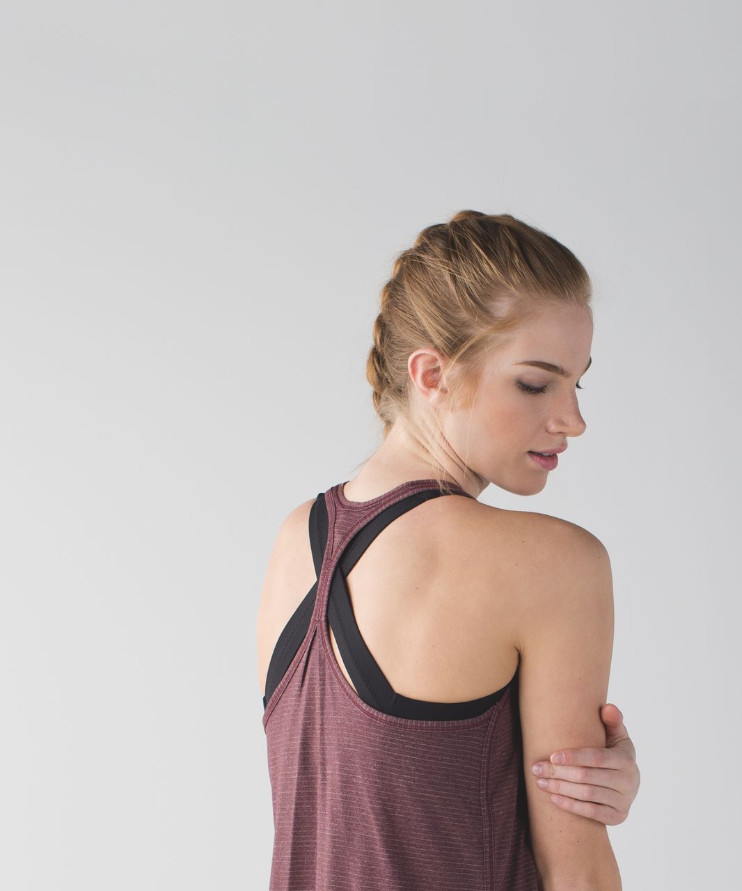 Lululemon Sweat It Out Racer - Heathered Bordeaux Drama