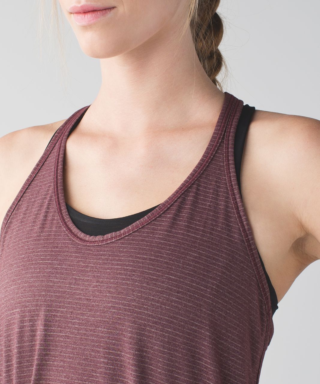 Lululemon Sweat It Out Racer - Heathered Bordeaux Drama