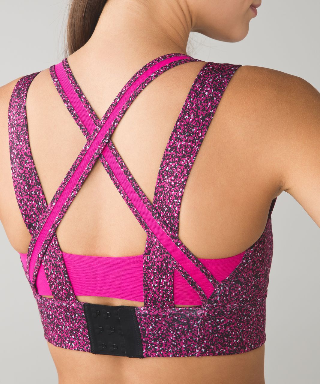 Lululemon Oxygen Bra - Flashback Static Caspian Blue Jewelled Magenta / Jewelled Magenta