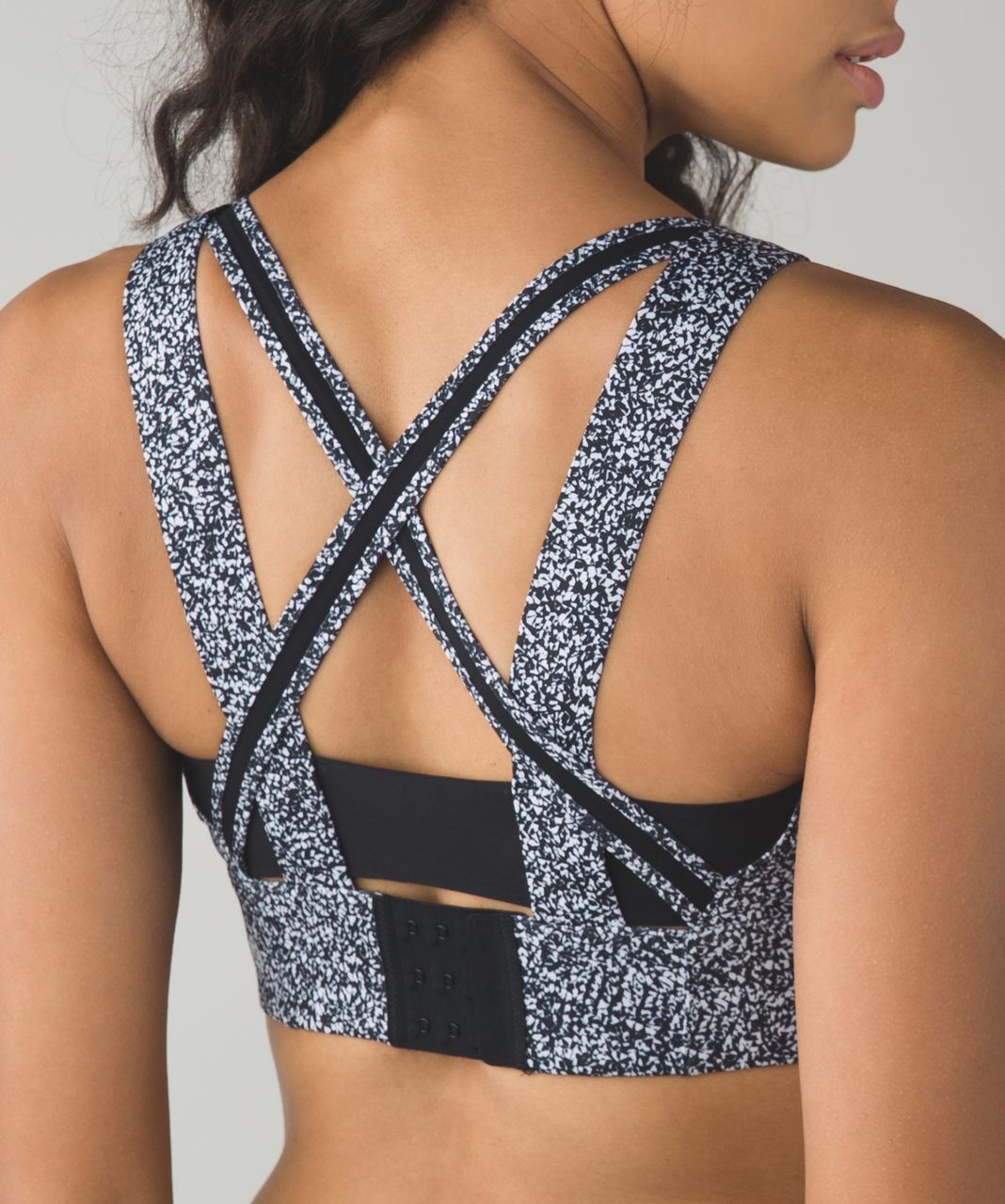 Lululemon Oxygen Bra - Flashback Static White Black / Black