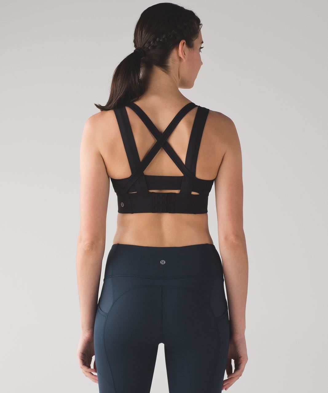 Oxygen Seamless Acid Wash Sports Bra in Black