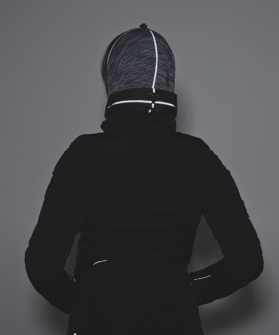 Lululemon Run Fast Neck Warmer *Softshell - Heathered Black / Black