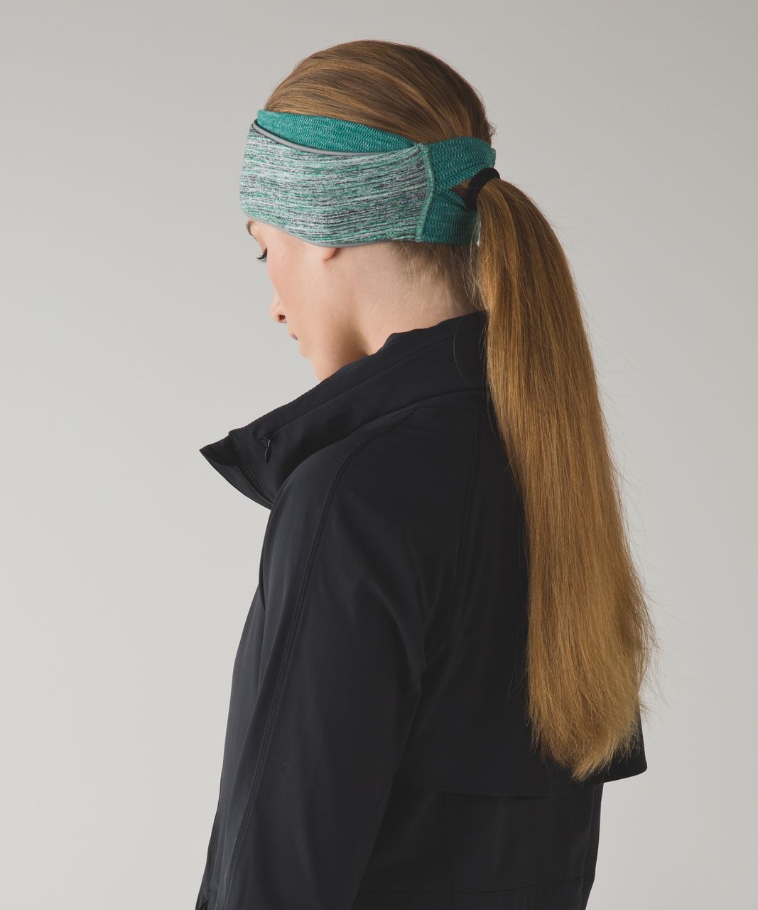 Lululemon Run And Done Ear Warmer - Mini Check Pique Hunter Green Heathered Hunter Green / Space Dye Camo Forage Teal Black