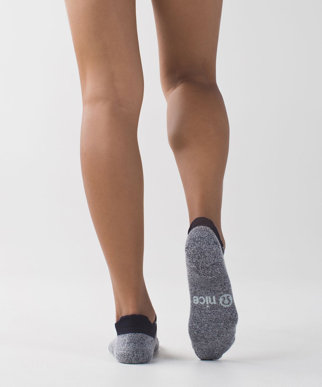 Lululemon Heels High Studio Sock - Black Grape / Sea Mist