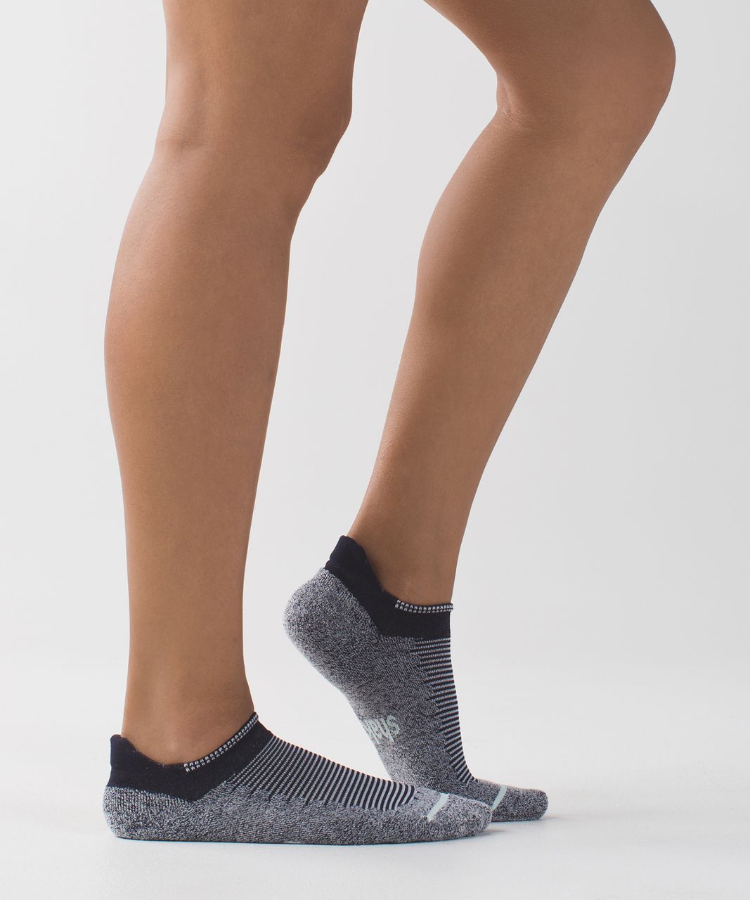 Lululemon Heels High Studio Sock - Black Grape / Sea Mist