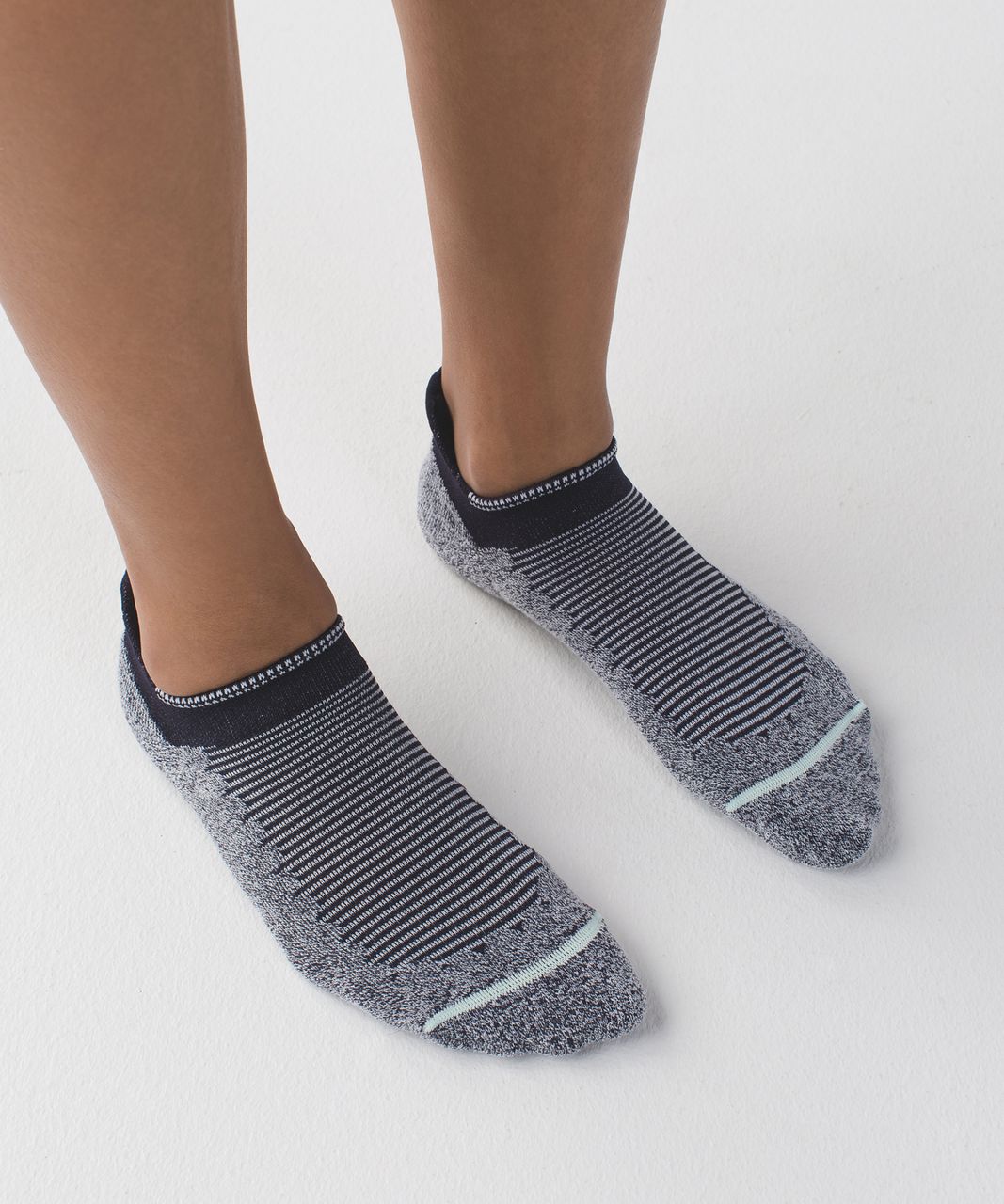 Lululemon Heels High Studio Sock - Black Grape / Sea Mist