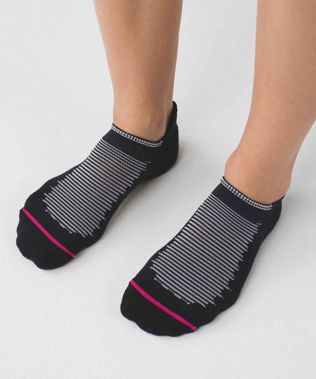 Lululemon Heels High Studio Sock - Black / Jewelled Magenta