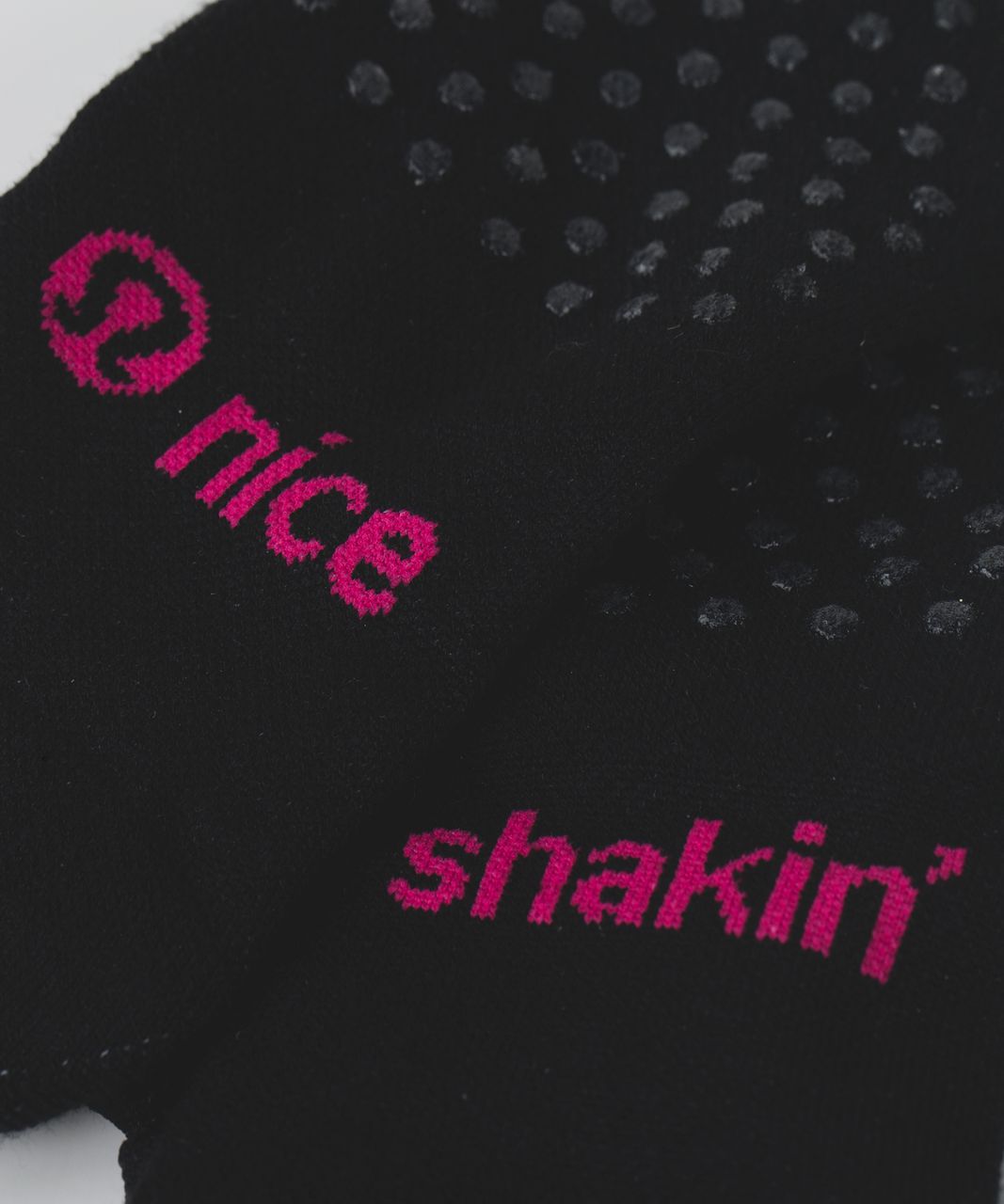 Lululemon Heels High Studio Sock - Black / Jewelled Magenta