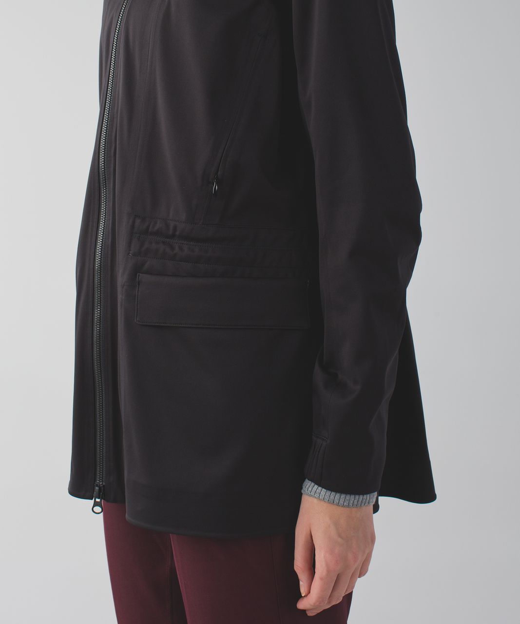 Lululemon &go Cityfarer Anorak - Black / Heathered Slate