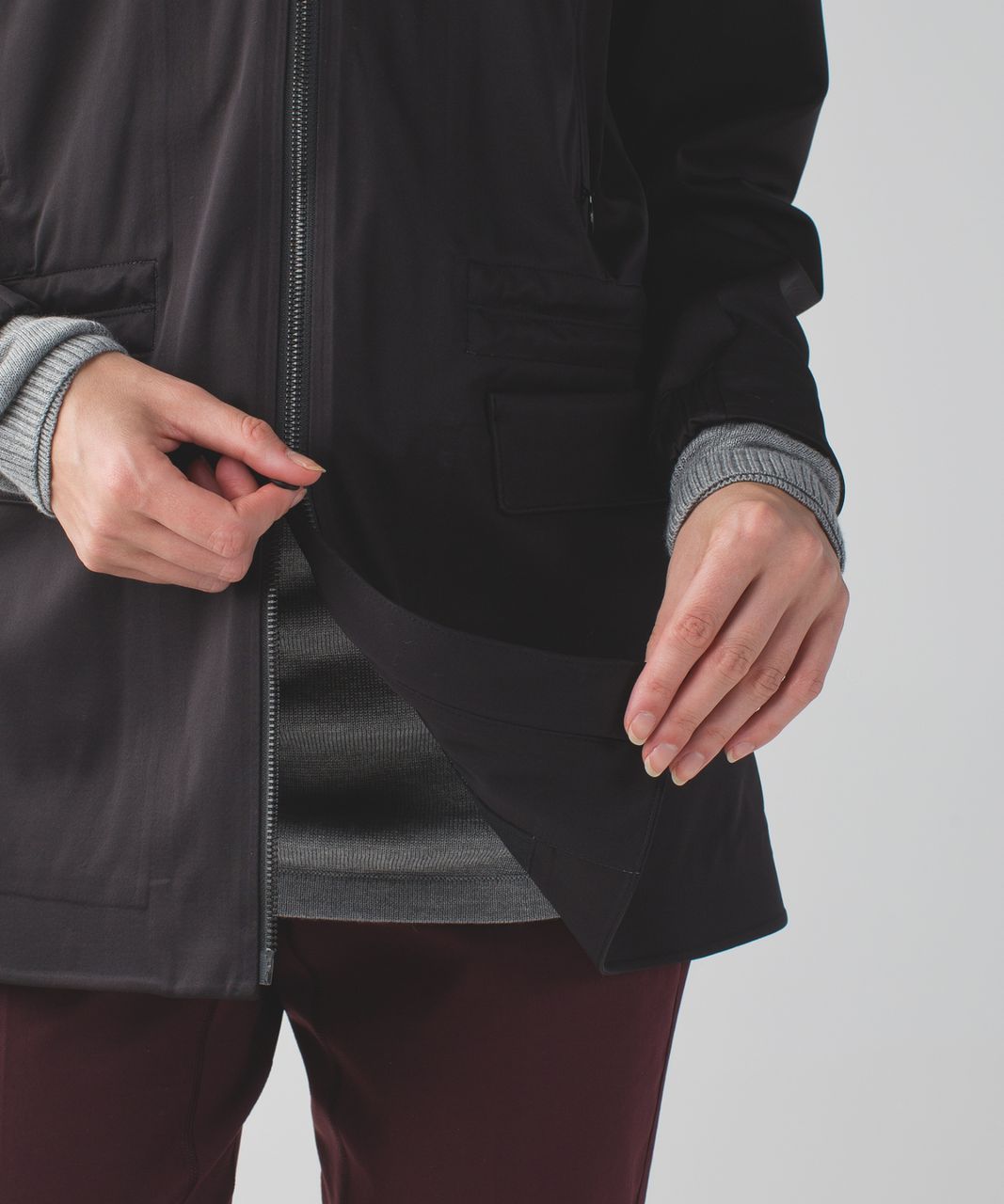 Lululemon &go Cityfarer Anorak - Black / Heathered Slate