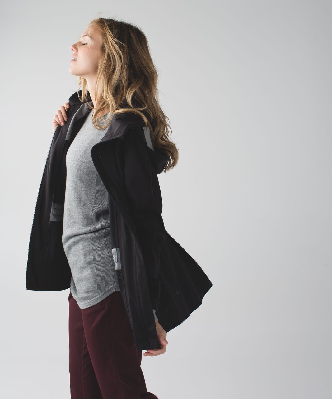 Lululemon &go Cityfarer Anorak - Black / Heathered Slate