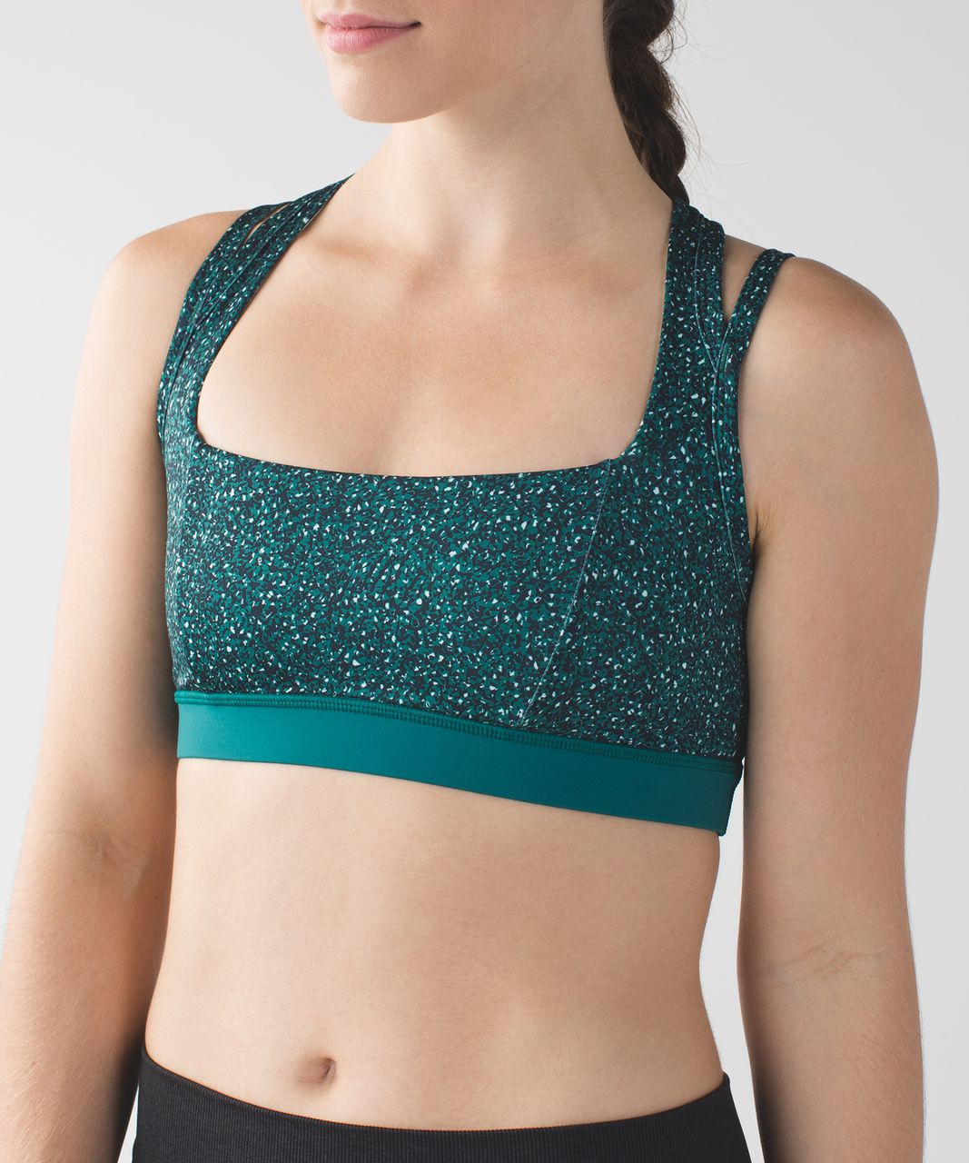 Lululemon Splendour Bra - Flashback Static Seamist Forage Teal / Forage Teal