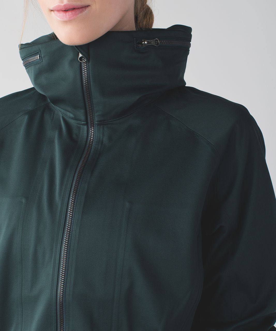 Lululemon &go Cityfarer Anorak - Dark Fuel / Heathered Slate / Fuel Green