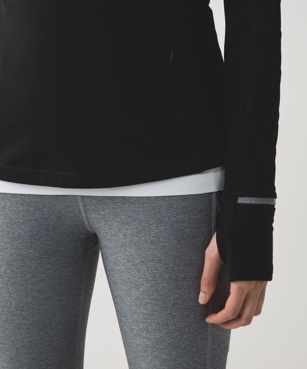 Lululemon Face The Frost 1/2 Zip - Black - lulu fanatics