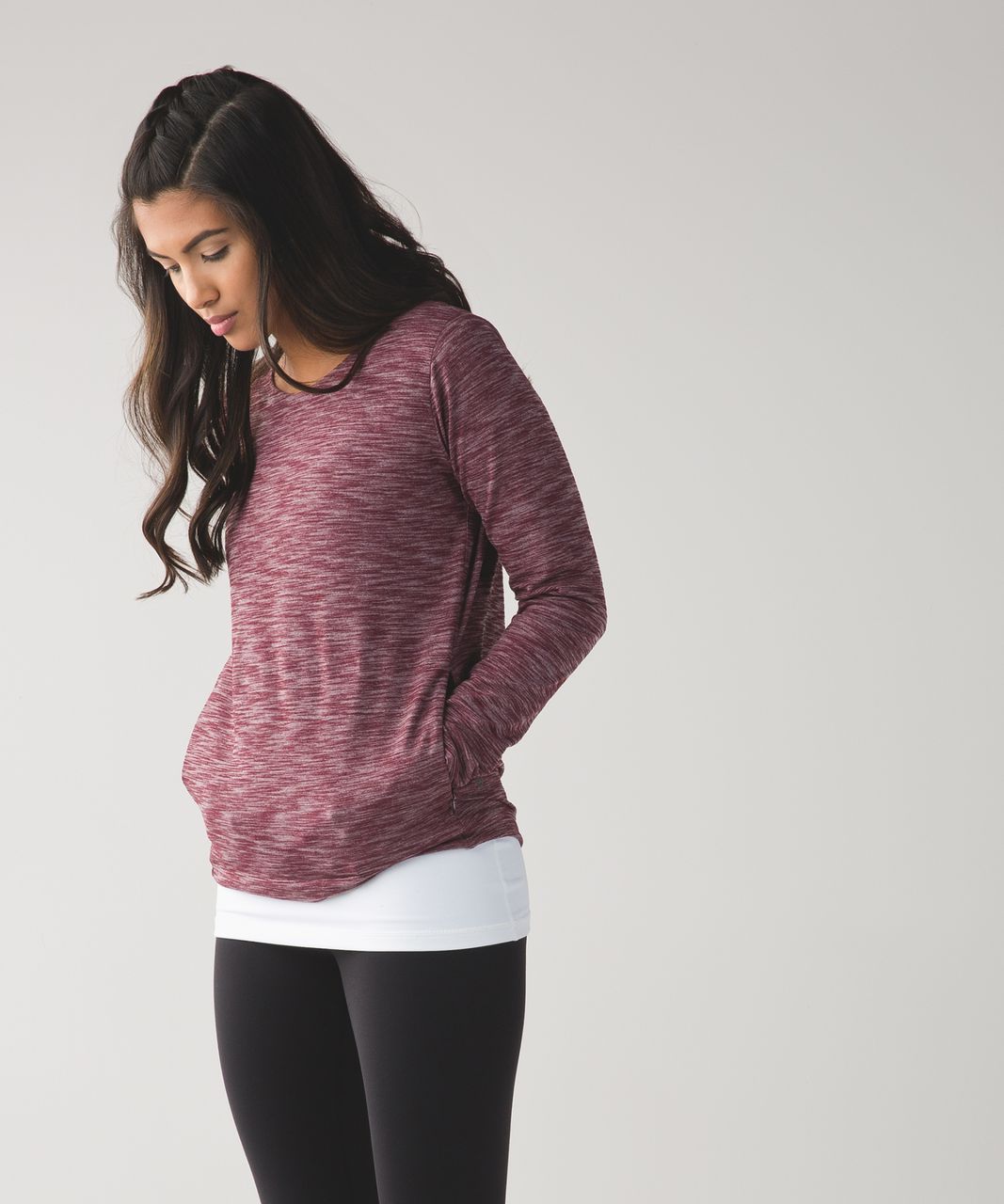 Lululemon &go City Pullover - Heathered Bordeaux Drama