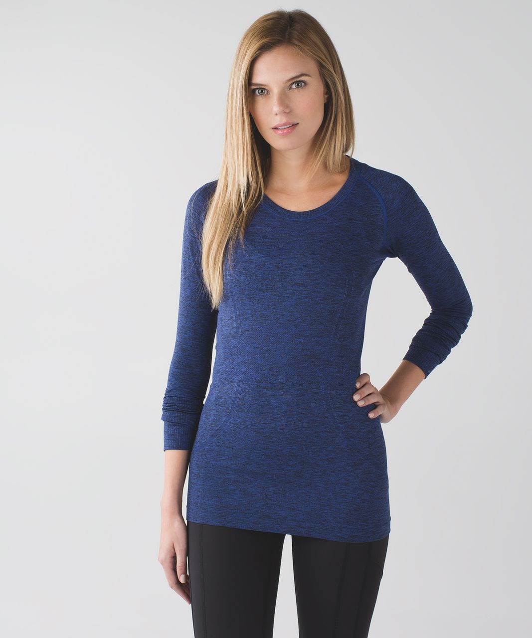 Lululemon Swiftly Tech Long Sleeve Crew - Heathered Sapphire Blue