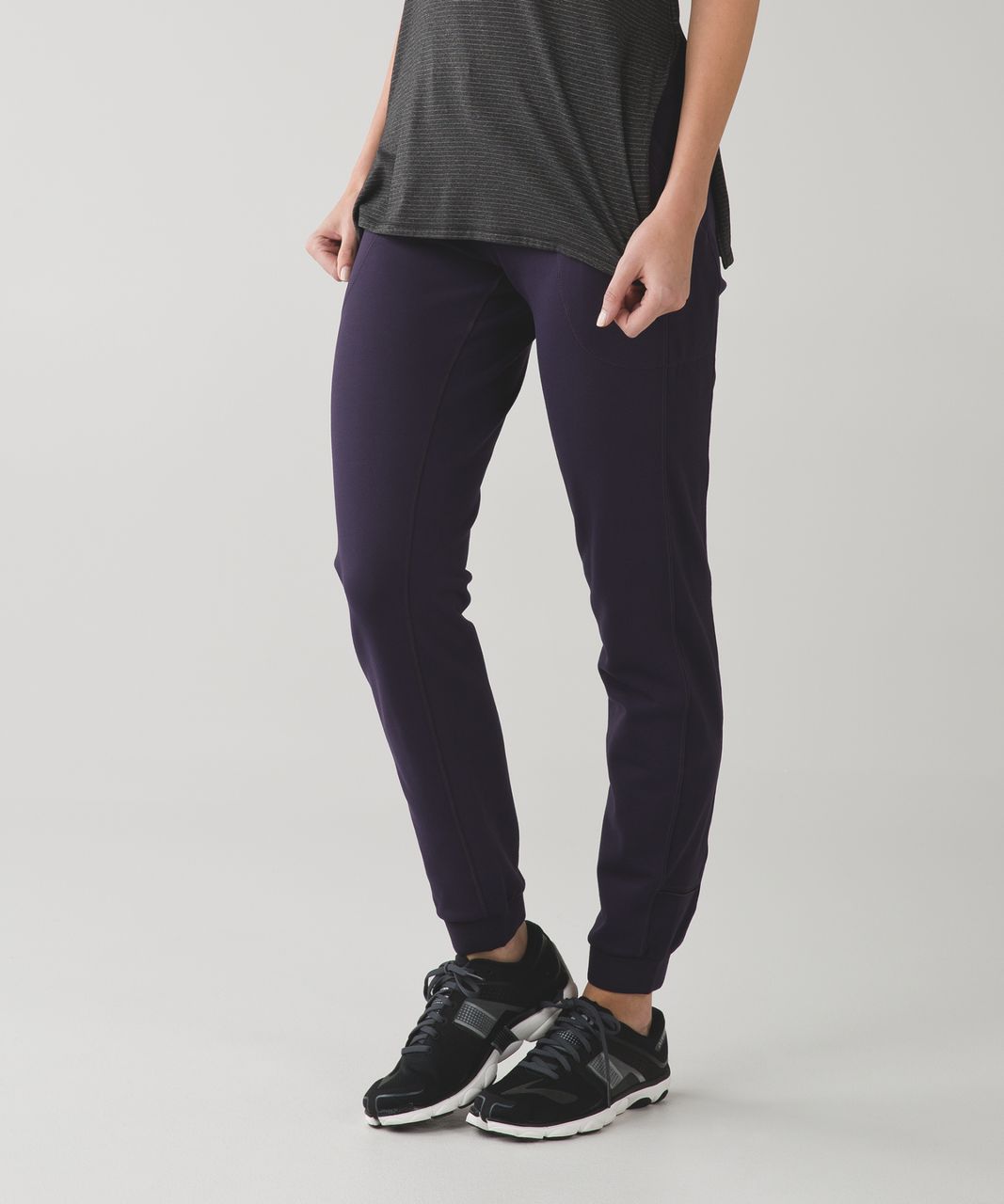 Lululemon Base Runner Pant III - Wee Stripe Black Grape Heathered Black Grape / Black Grape / Black Grape