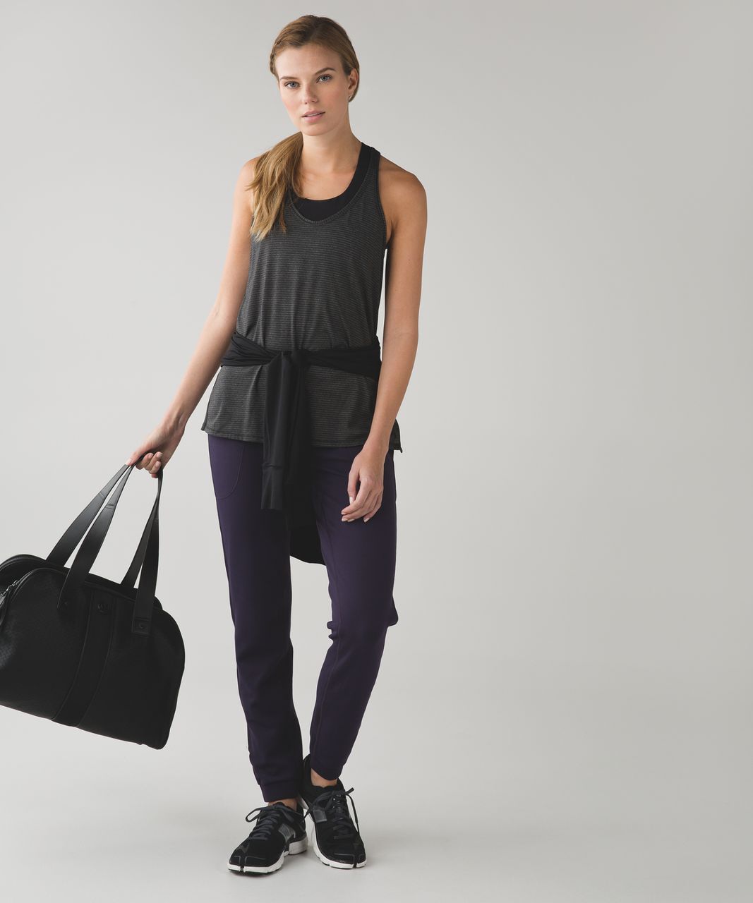 Lululemon Base Runner Pant III - Wee Stripe Black Grape Heathered Black Grape / Black Grape / Black Grape