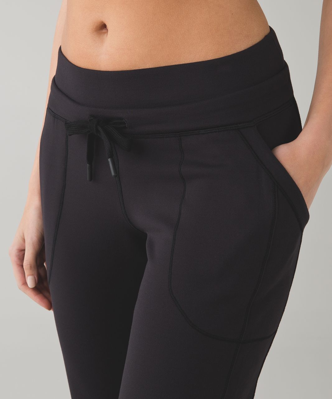 Lululemon Base Runner Pant III - Wee Stripe Black Heathered Slate / Black